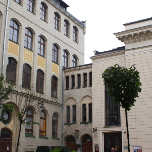 At the Synagogue.